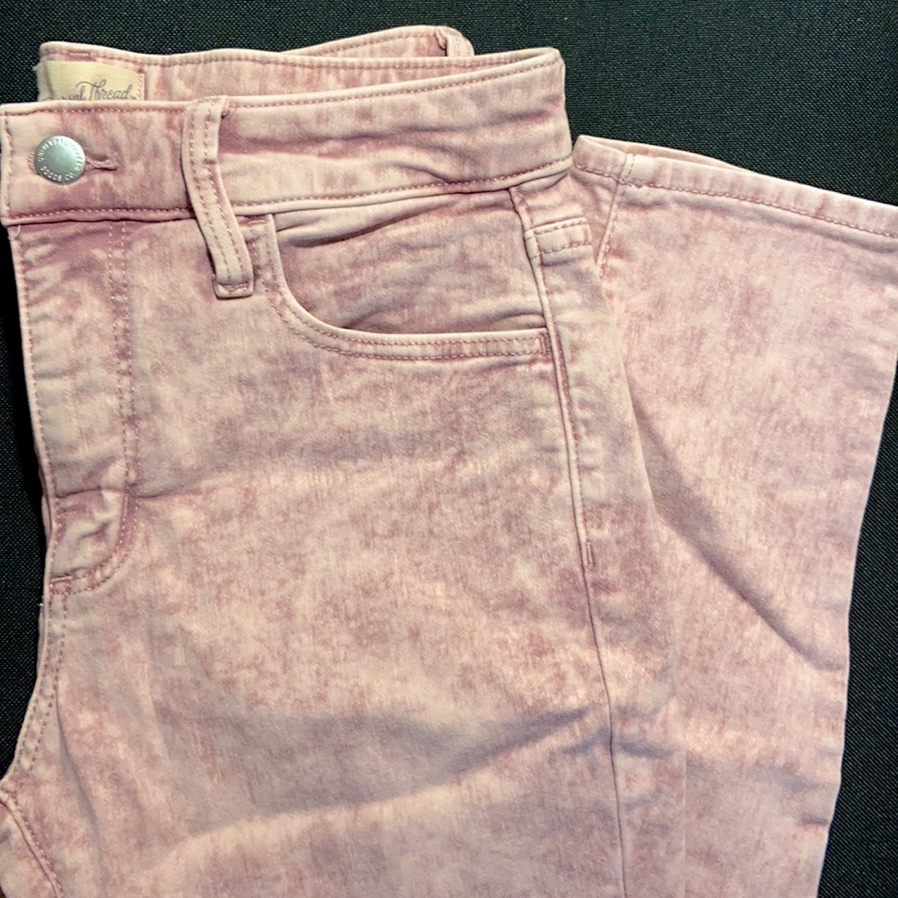 Universal Thread Pink Acid Wash High Rise Skinny Jeans